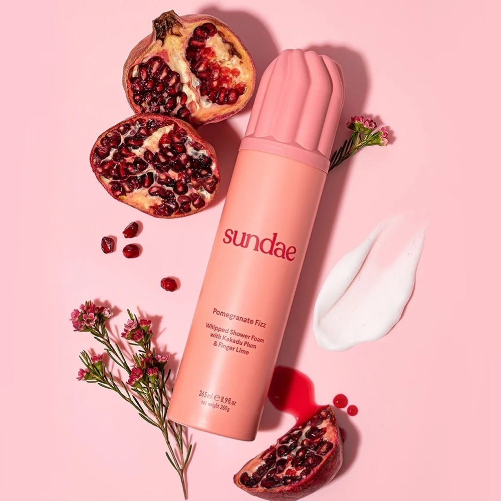 Sundae POMEGRANATE FIZZ Foaming Body Wash | NEW | Whipped Shower Foam